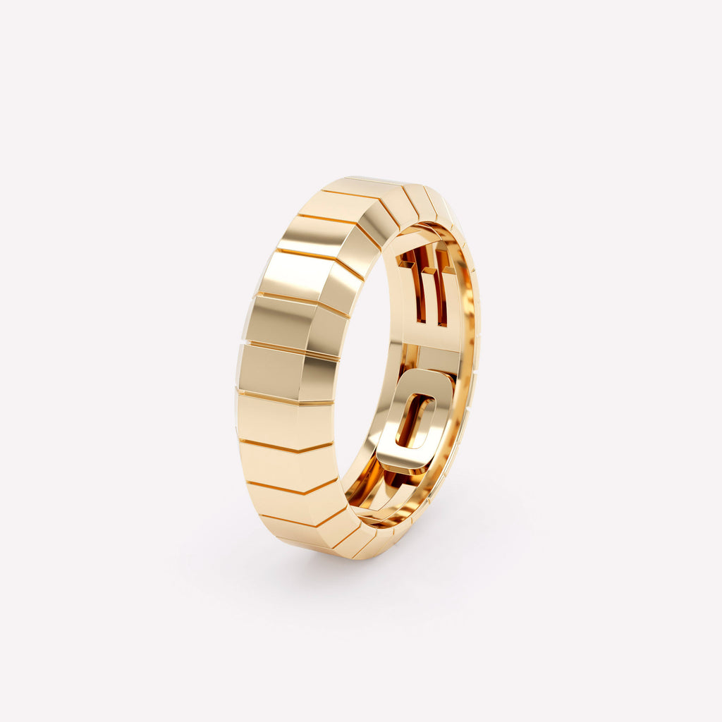 Eternity Engraved 18K Gold Ring