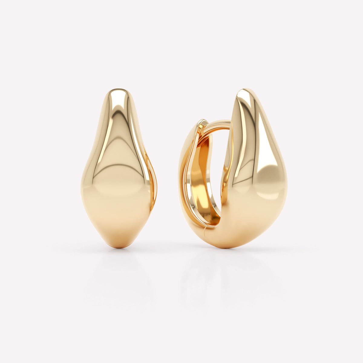 Curve Poleret 18K Guld Huggies