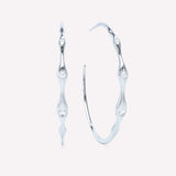 Curve 14K Whitegold Huggies w. Diamonds