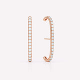 Allday 14K Rosegold Earrings w. Diamonds