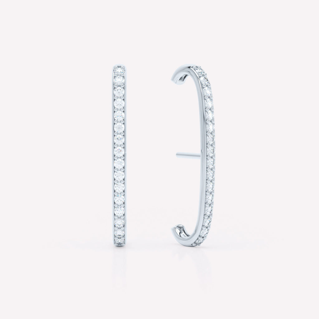 Allday 14K Whitegold Earrings w. Diamonds
