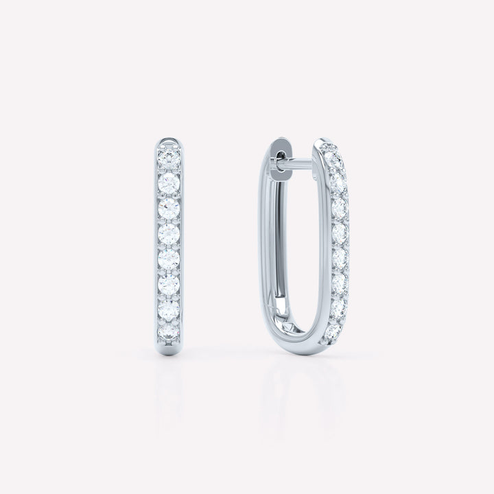 Allday 14K Hvidguld Huggies m. Diamanter
