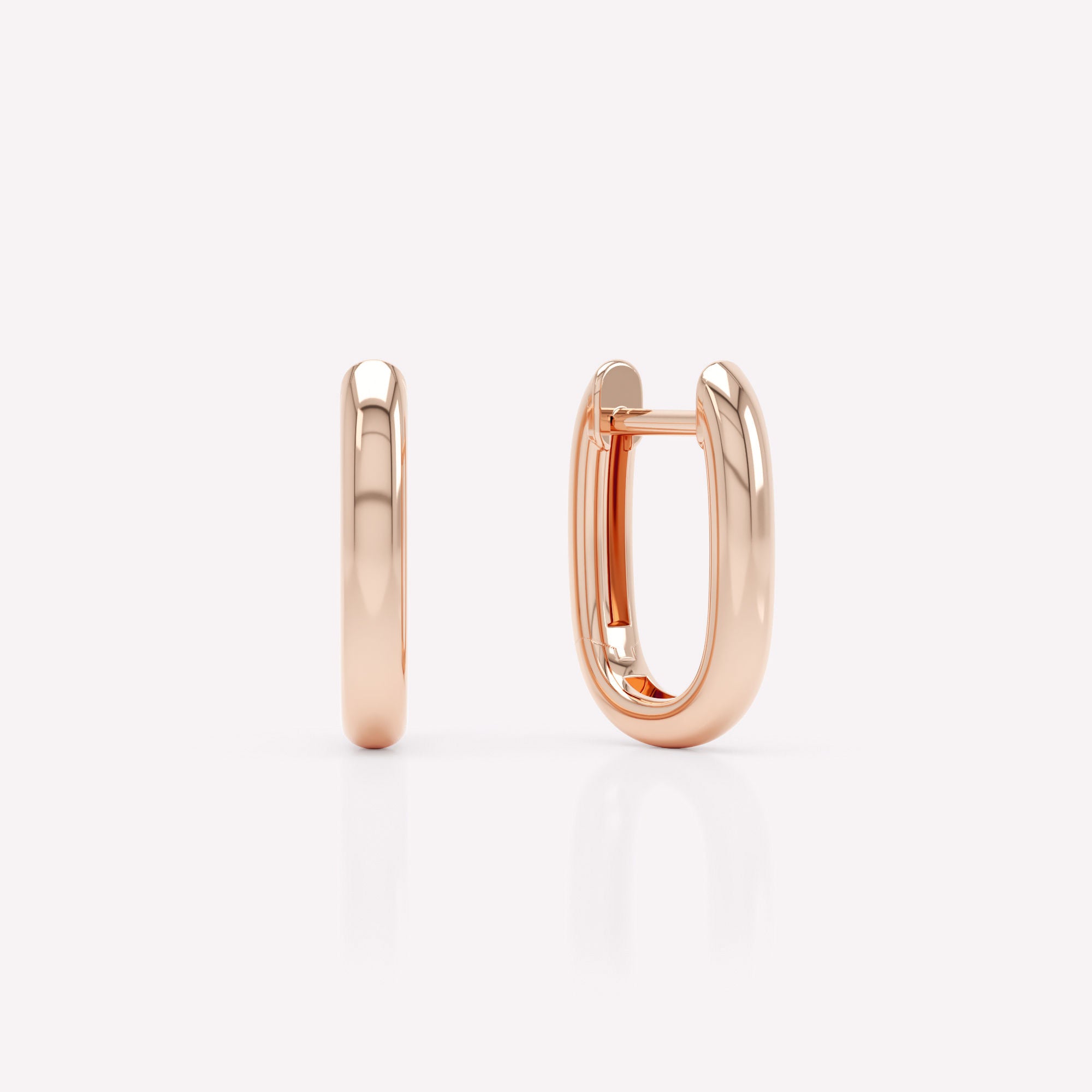 Allday Poleret 14K Rosaguld Huggies
