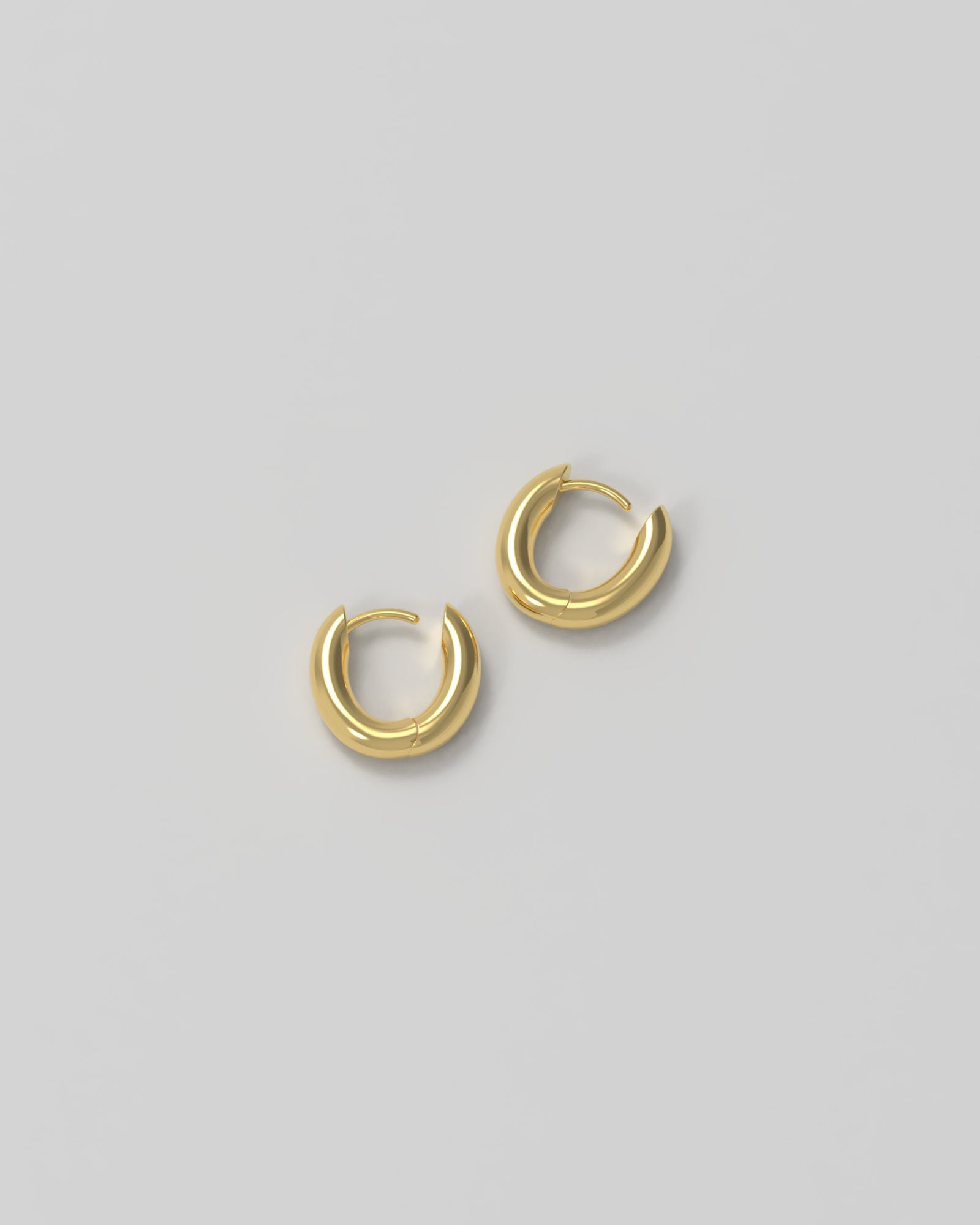 Chunky Tiny 14K Gold Hoops