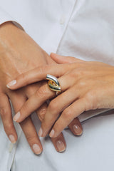 Rose Ring aus Gold & Silber