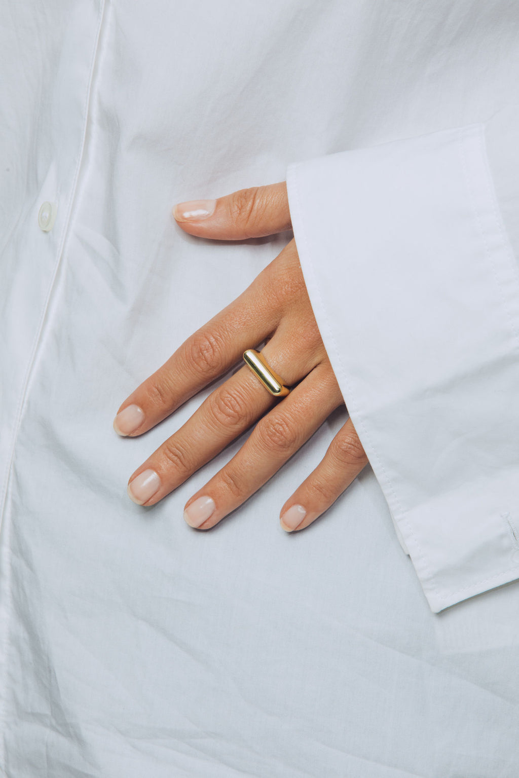 Sculpt Slim 18K Gold Ring