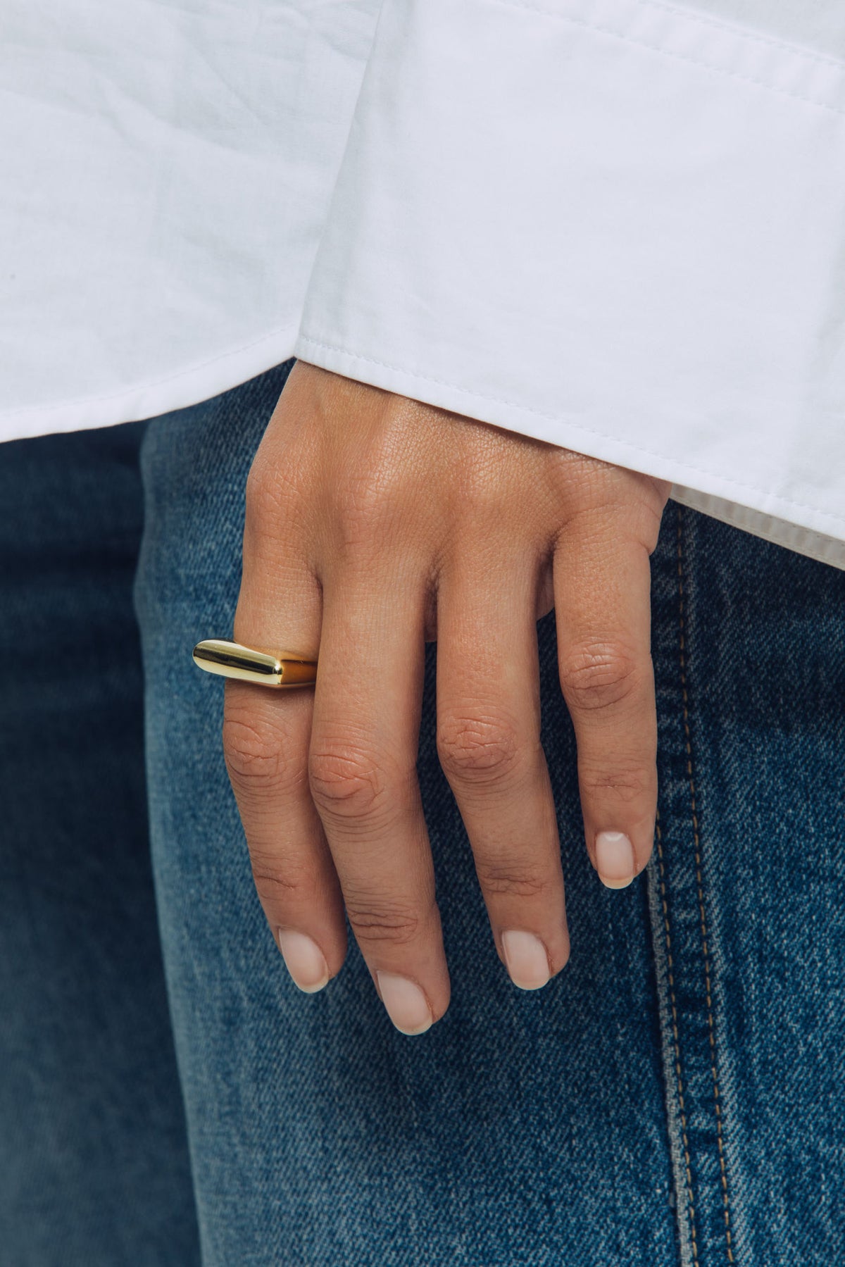 Sculpt Thick 14K Gold Ring