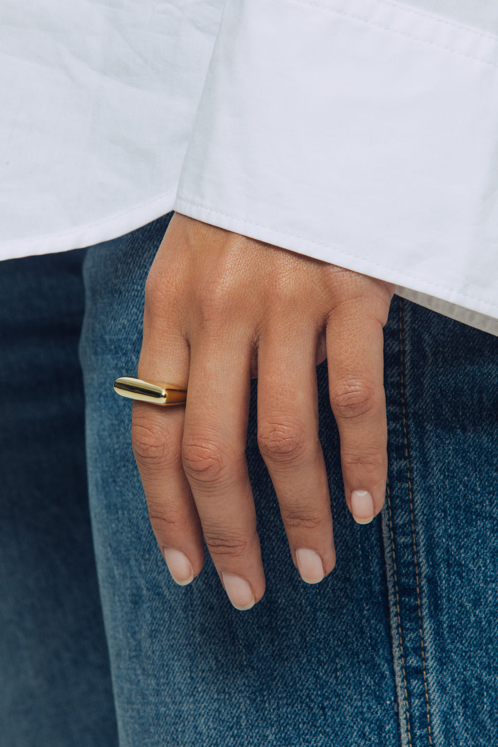 Sculpt Thick 18K Gold Ring