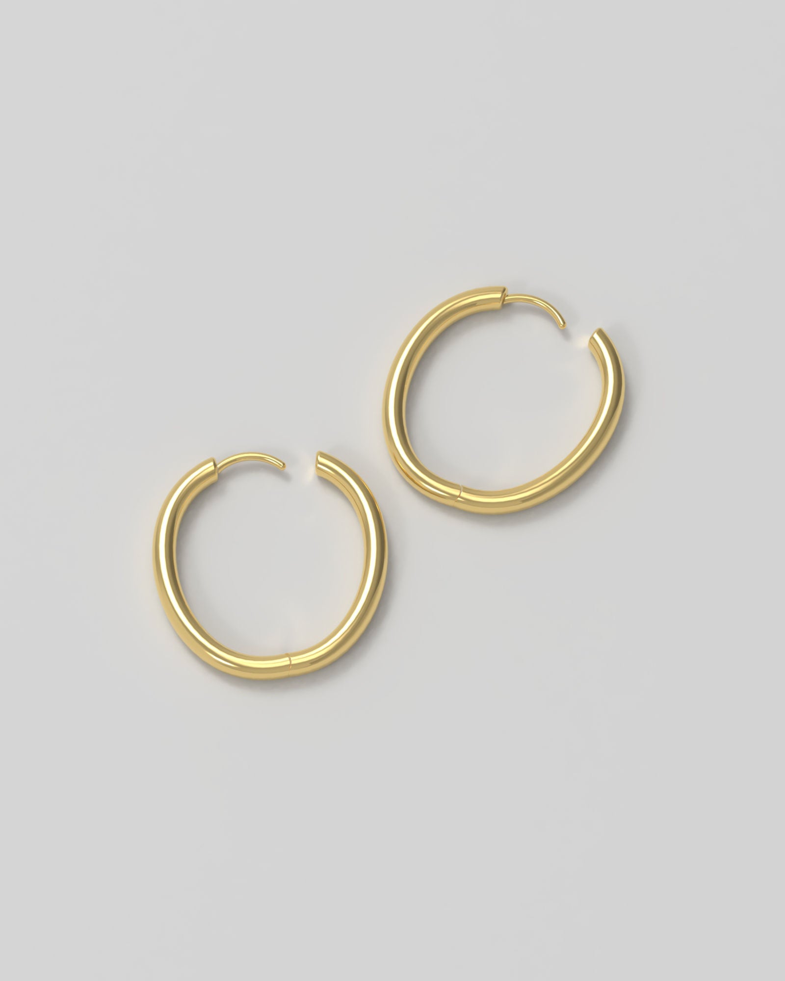 Slim Large 14K Gold Hoops