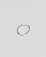 Slim Large Silver Hoops
