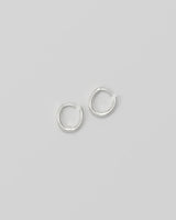 Slim Tiny Silver Hoops