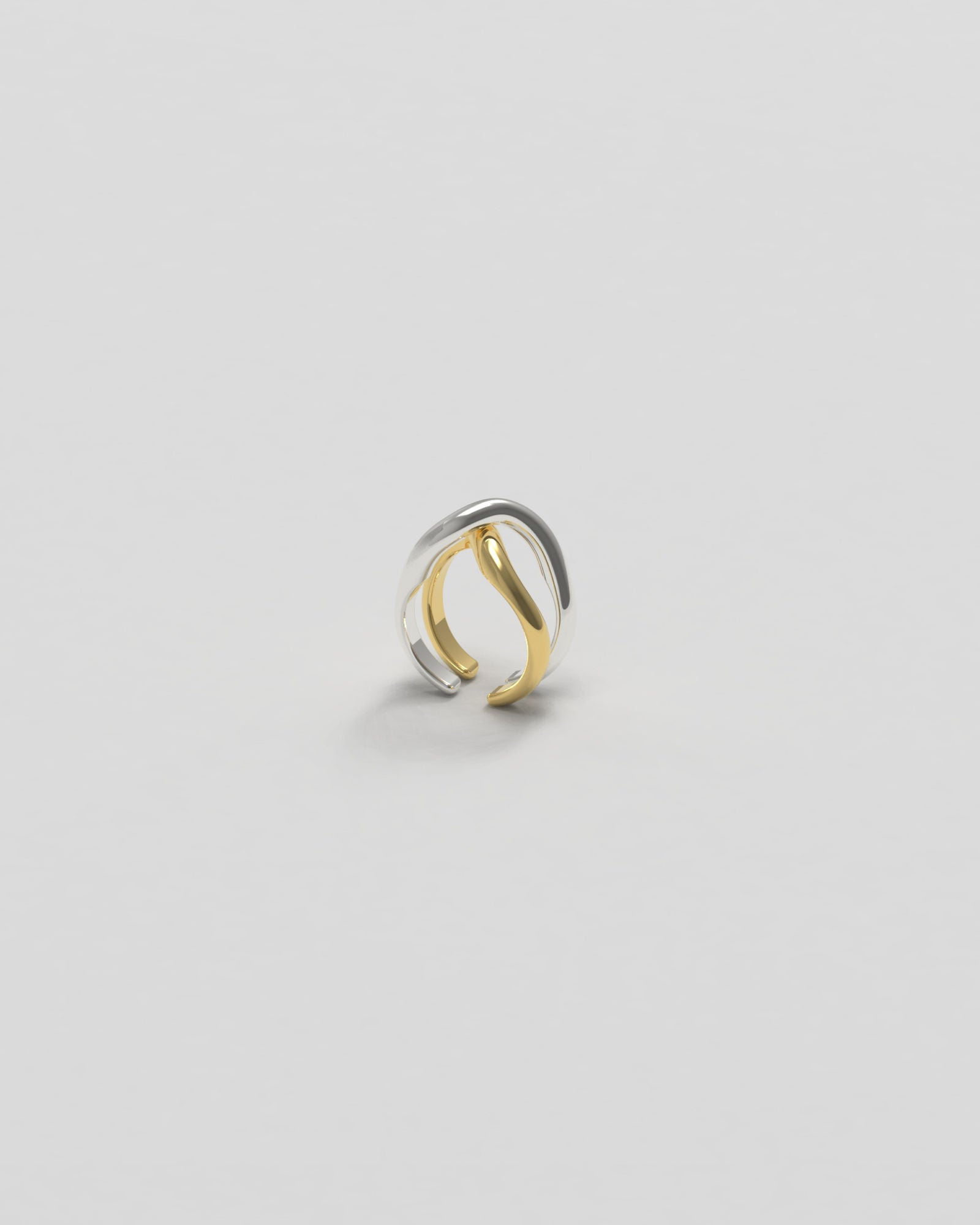 Thorn Double Mix Silver & Gold Ear Cuff
