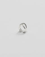 Thorn Double Silver Ear Cuff