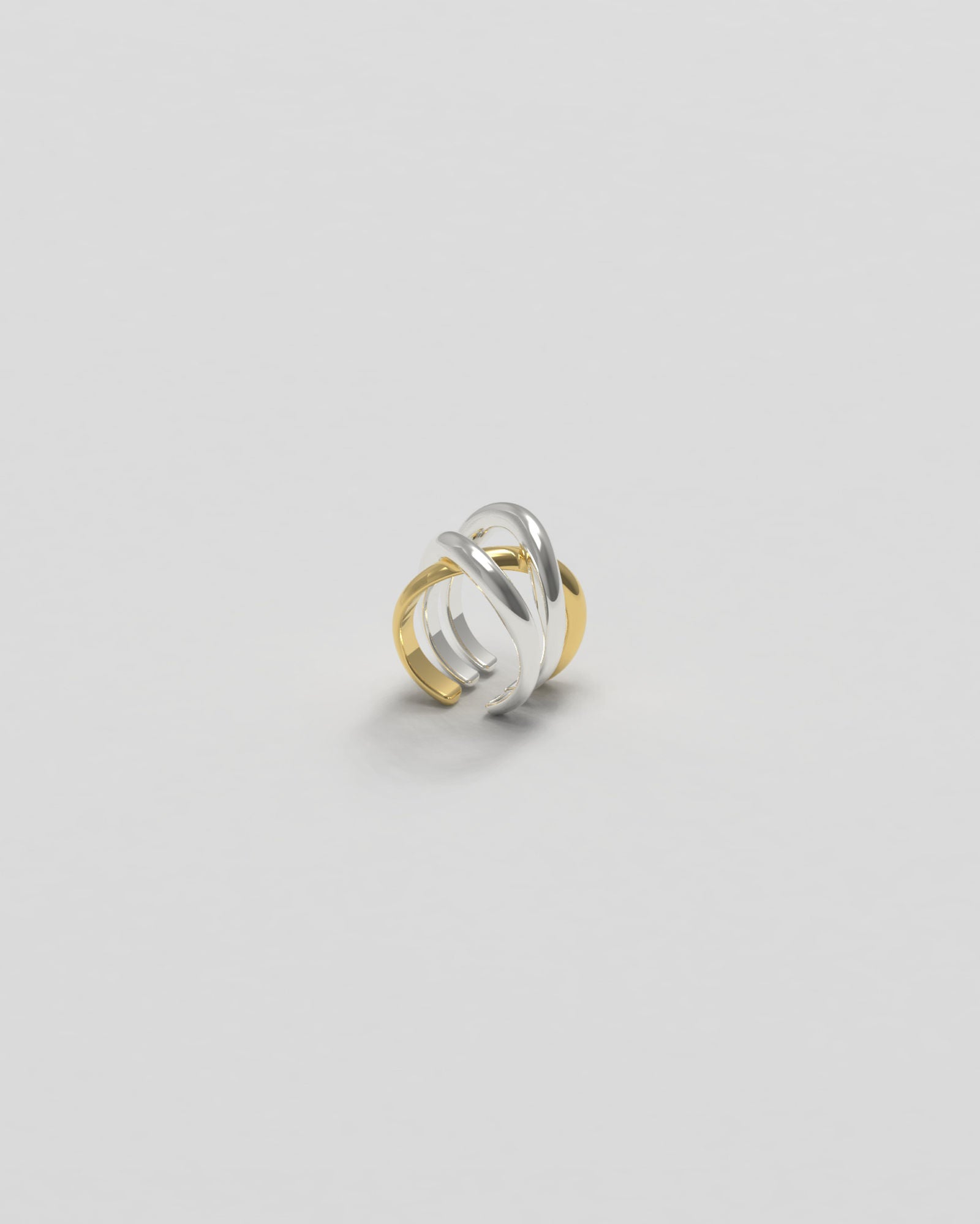 Thorn Triple Mix Silver & Gold Ear Cuff