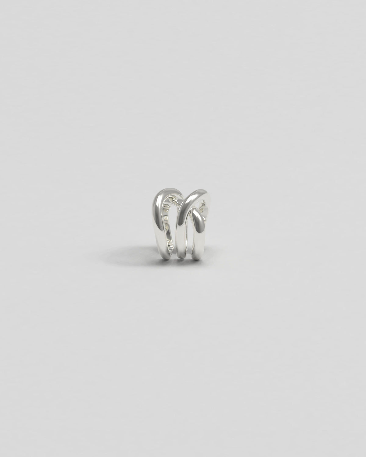 Thorn Triple Silver Ear Cuff