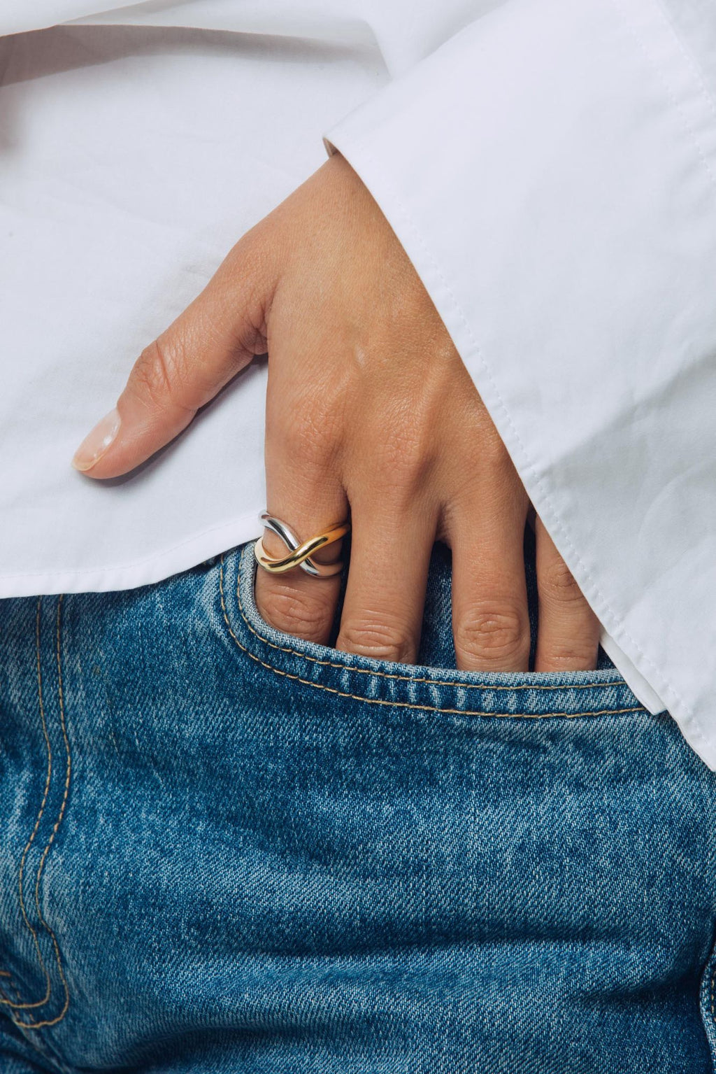 Thorn Double Mix Silver & Gold Ring