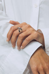 Thorn Double Silver Ring