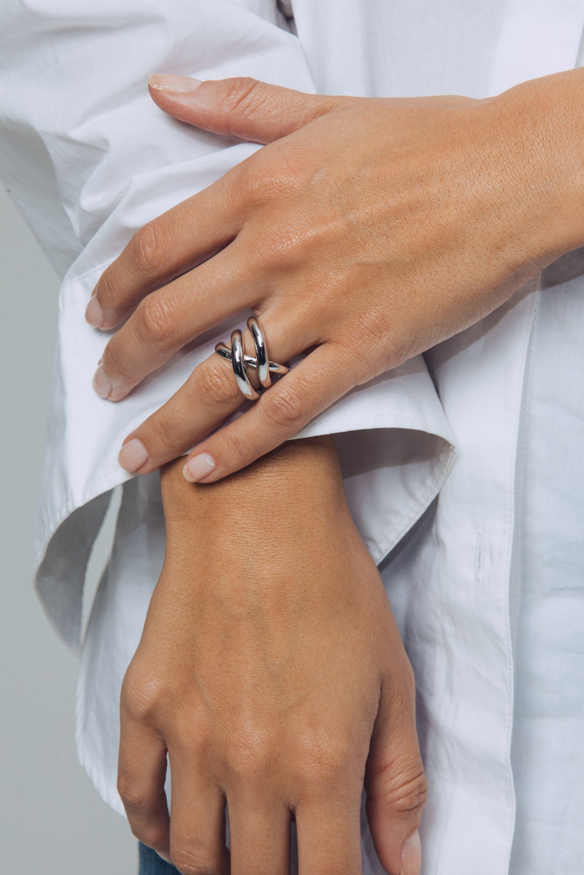 Thorn Triple Silver Ring