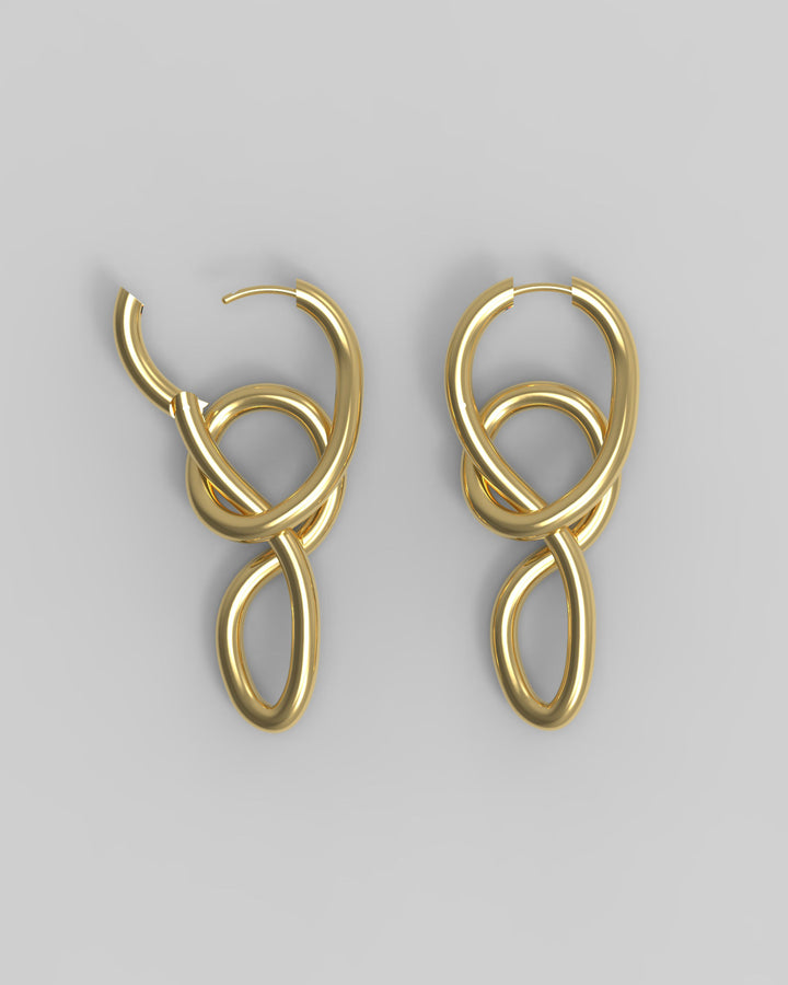 Twirl 18K Guld Hoop
