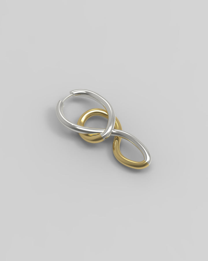 Twirl Mix Sølv & Guld Ørering