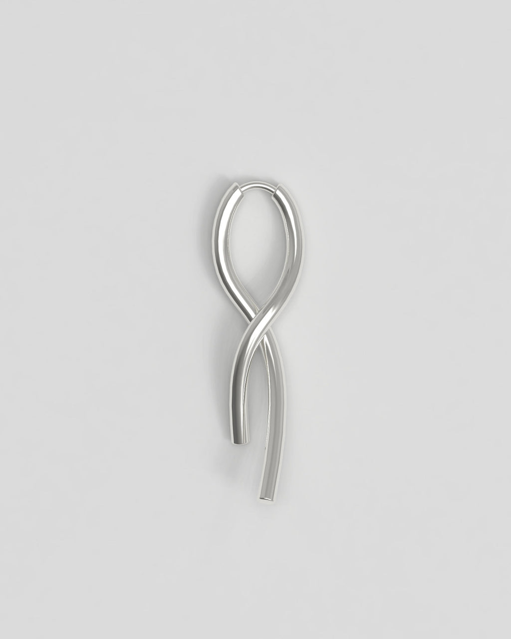 Twist Silver Hoops