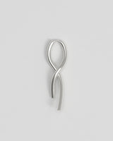 Twist Silver Hoops