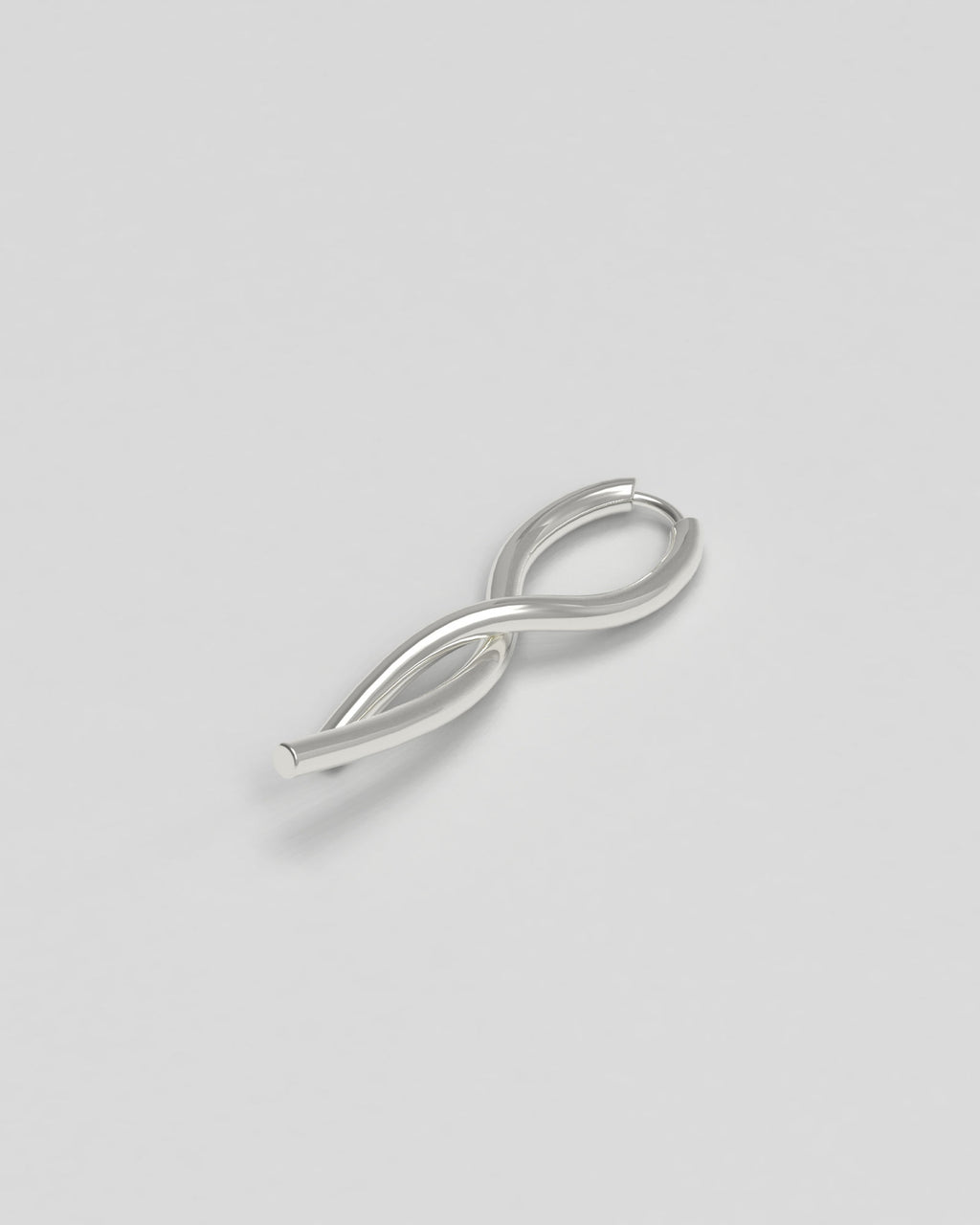 Twist Silver Hoops