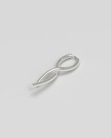Twist Silver Hoops