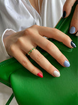 Jabbar 18K Gold Ring w. Emeralds