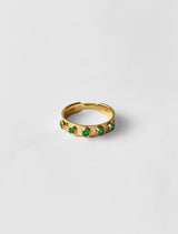 Jabbar 18K Gold Ring w. Emeralds