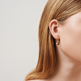 Ofelia Peach Morganite Forgyldte Øreringe m. Krystal