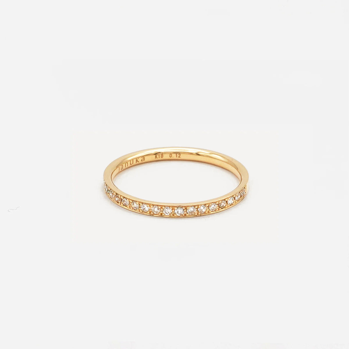 Band Beside Half Eternity 10K or 18K Guld Ring m. Diamanter