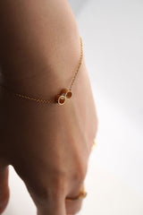 Con S 18K Gold Bracelet w. Diamonds