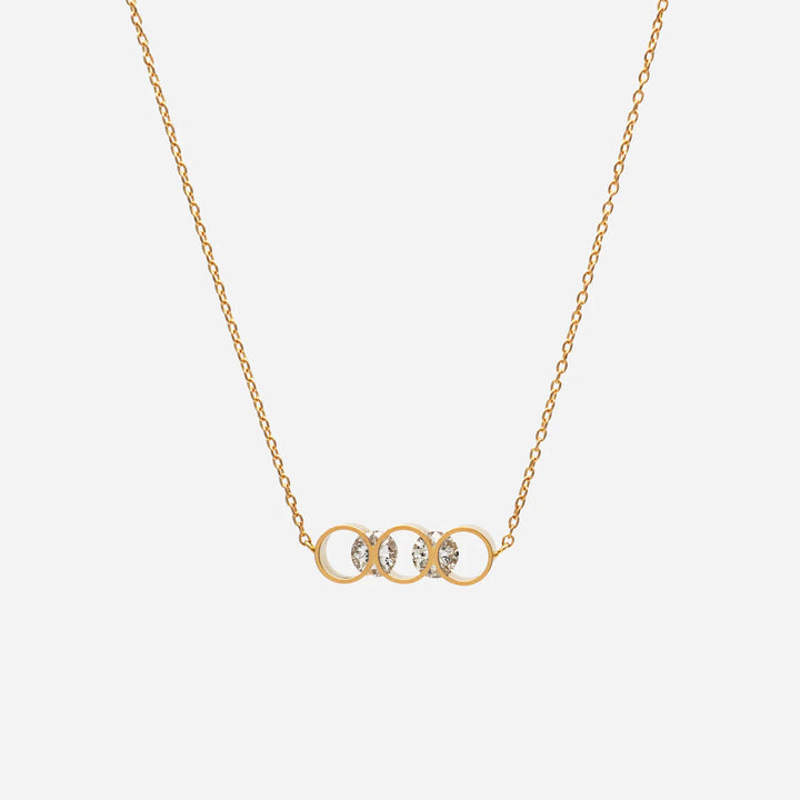 Con lang 18k Gold Halskette w. Diamanten