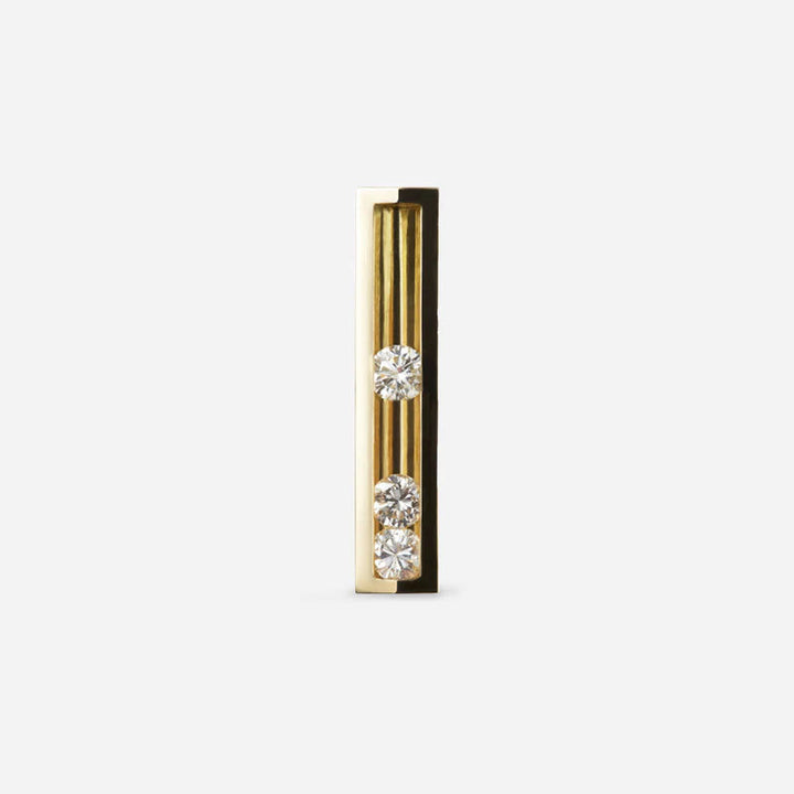 Moving 3 M 18K Guld Ørering m. Diamant