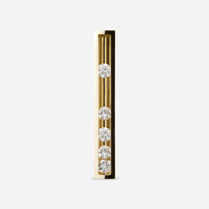 Moving 5 L 18K Guld Ørering m. Diamant