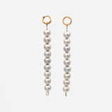 Natural 18K Gold Earring w. Akoya Pearl
