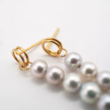 Natural 18K Gold Earring w. Akoya Pearl