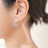 Slice 10K & 18K Gold Earring w. Chrysoprases