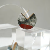 Slice 10K & 18K Gold Earrings w. Blood Stone