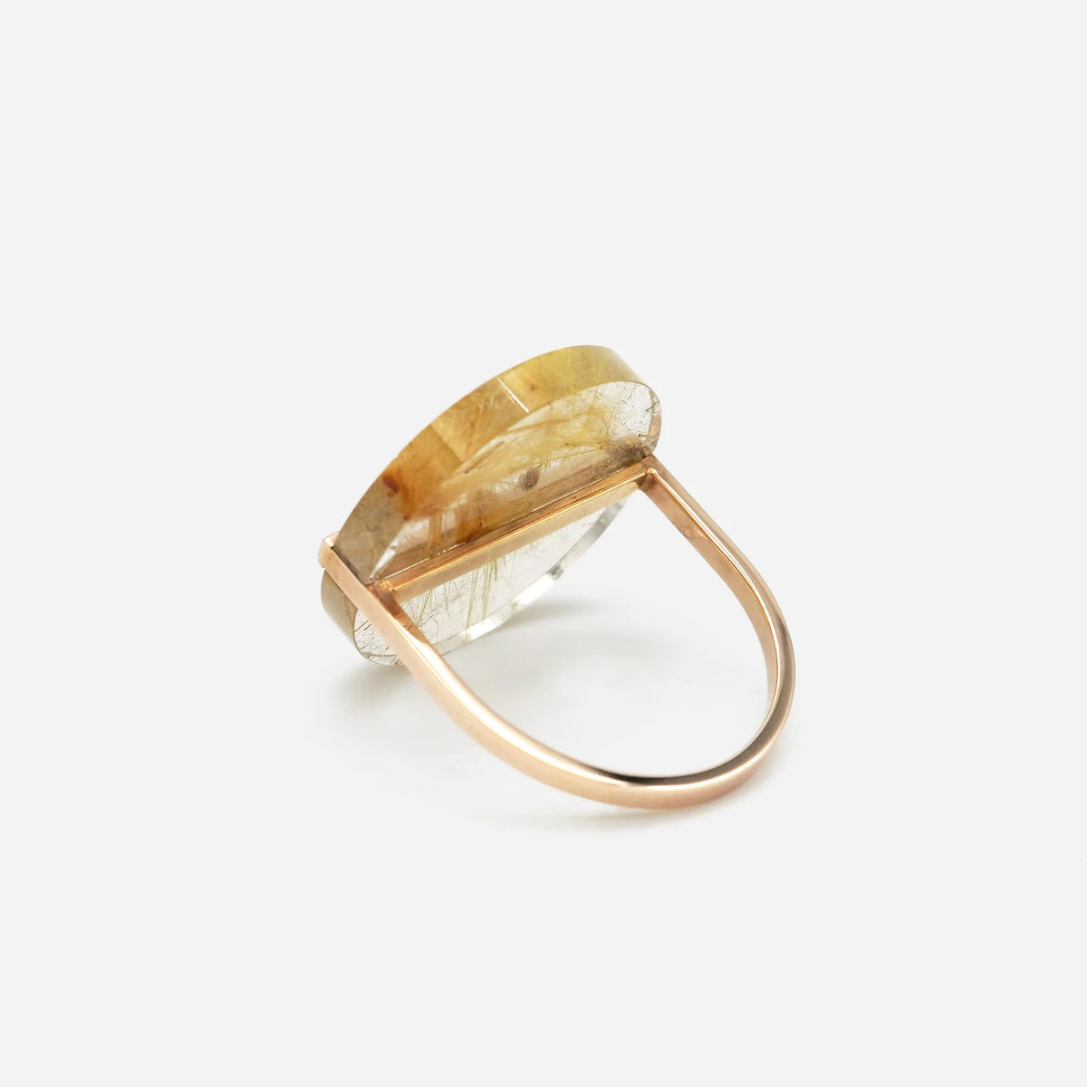 Slice 10K Guld Ring m. Kvarts