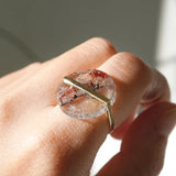 Slice 10K Gold Ring w. Super Seven