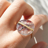 Slice 10K Gold Ring w. Super Seven