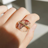 Slice 10K Gold Ring w. Super Seven