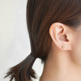 Spot Single 18K & 10K Earring w. 2,5mm Moonstone