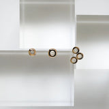 Spot Single 18K & 10K Earring w. 3 Diamonds