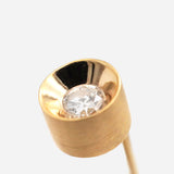 Spot Single 18K & 10K Earring w. 3mm Moonstone