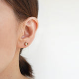 Spot Single 18K & 10K Earring w. 3mm Moonstone