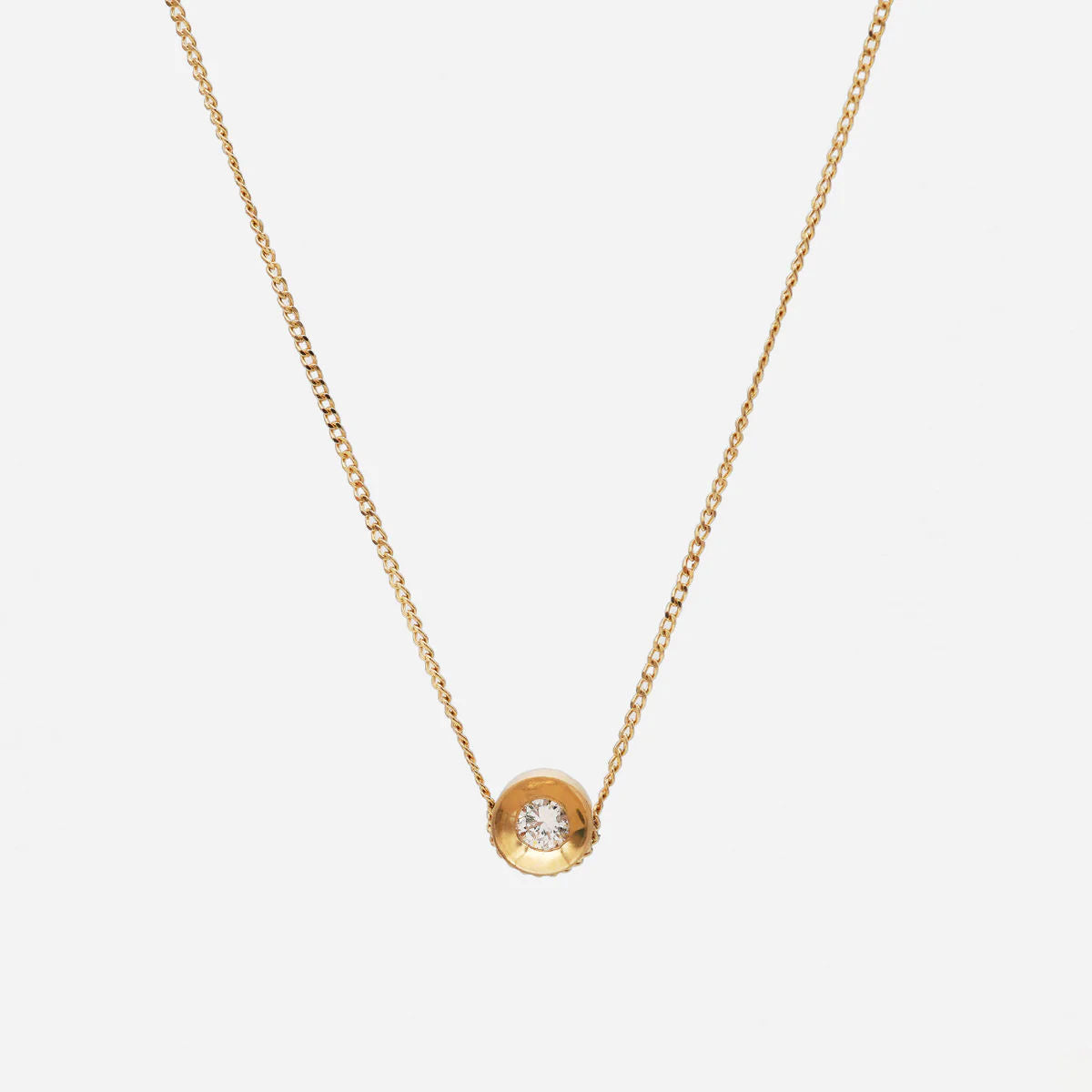 Spot 10K Halskæde w. 2,5mm Diamant