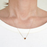 Spot 10K Necklace w. 2,5mm Garnet